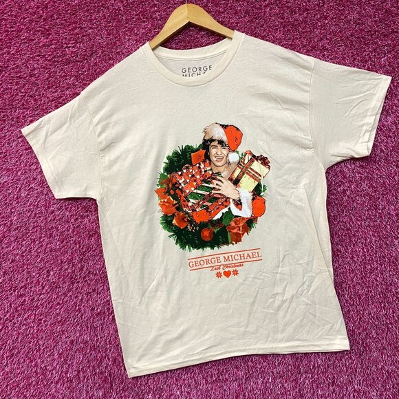 George Michael Last Christmas Portrait T-Shirt Large - Picture 3 of 4